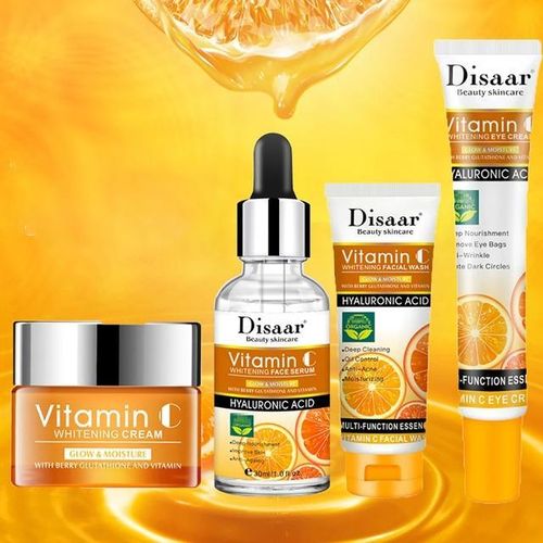 🔥 LIMITED DEAL — Disaar Vitamin C 4-Piece Set: Face Wash + Serum + Cream + Eye Cream | Brighten + Hydrate + Anti-Age + Depuff | KSh 4750