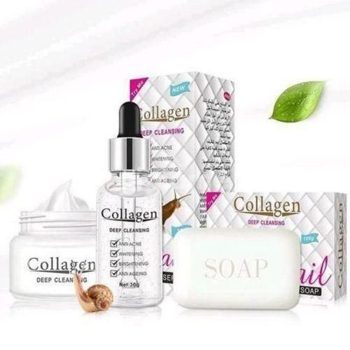 PeiMei Snail Collagen Face Cream + Face Serum + Face Soap