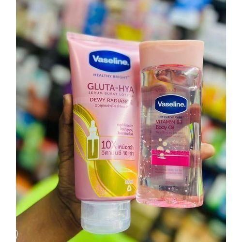 🔥 LIMITED DEAL — Vaseline 2-in-1 Combo: Gluta-Hya Lotion + Vitamin B3 Body Oil | Brightening + Dark Spots + Dewy Glow | KSh 2907