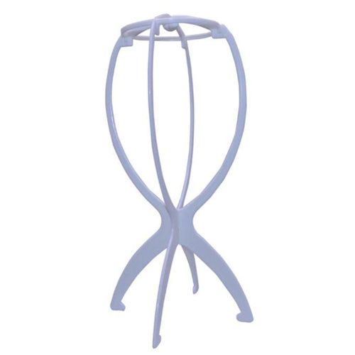 Wig Display Stand Bracket Support Dry Wet Detachable Portable Wig Holder (White)