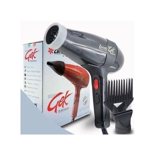 Gek 3800 professional Blowdry Hair Dryer Black.