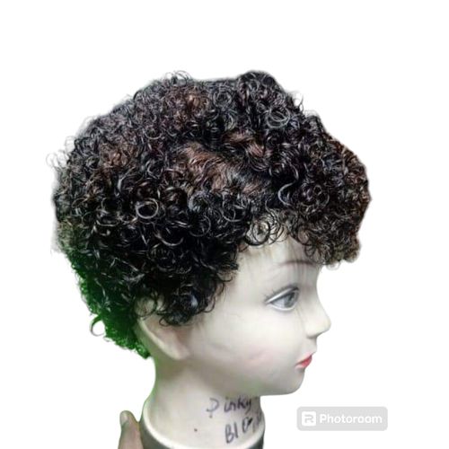 Short human hair curl wg