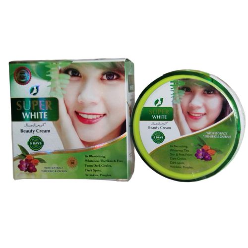 Super White New TURMERIC & ZAFRAN Beauty Cream. Fades Hyperpigmentations, Removes Pimples, Wrinkles, Dark Spots, Dark Circles, Removes Blemishes, Freckles, Moisturizes, Firms & Lightens