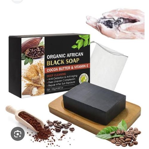 Pei Mei African Black Soap with Vitamin E & cocoa butter ( Anti aging)