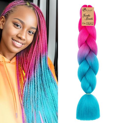 Ombré Braids KE B41 Ombre Braid Ombre Braiding Hair Raspberry Jumbo Braid