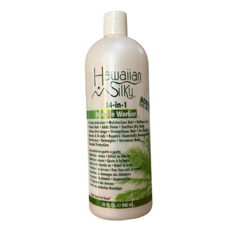 Hawaiian Silky 14-in-1 Miracle Worker Hair Treatment 946ml – Leave-In Conditioner, Moisturizer & Detangler for All Hair Types.