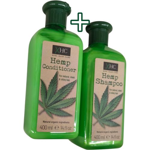 XHC Hemp Conditioner For Natural, Sleek & Shiny Hair With Natural Organic Ingredients + Hemp Shampoo For Natural, Sleek & Shiny Hair pp