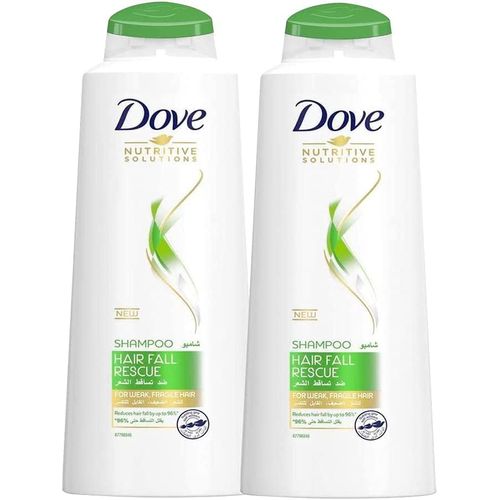 Dove Shampoo For Weak & Fragile Hair,Anti-Hair Fall- 2 PACKS With FREE Bath Shower Loofah Sponge.