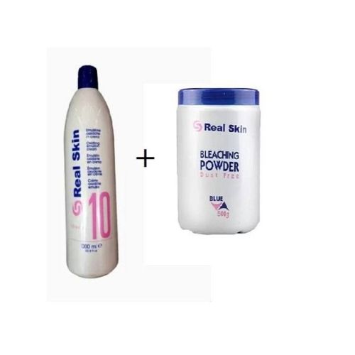 Real Skin Hair Bleaching Dust Powder & Oxidizing Creme Bleach Powder