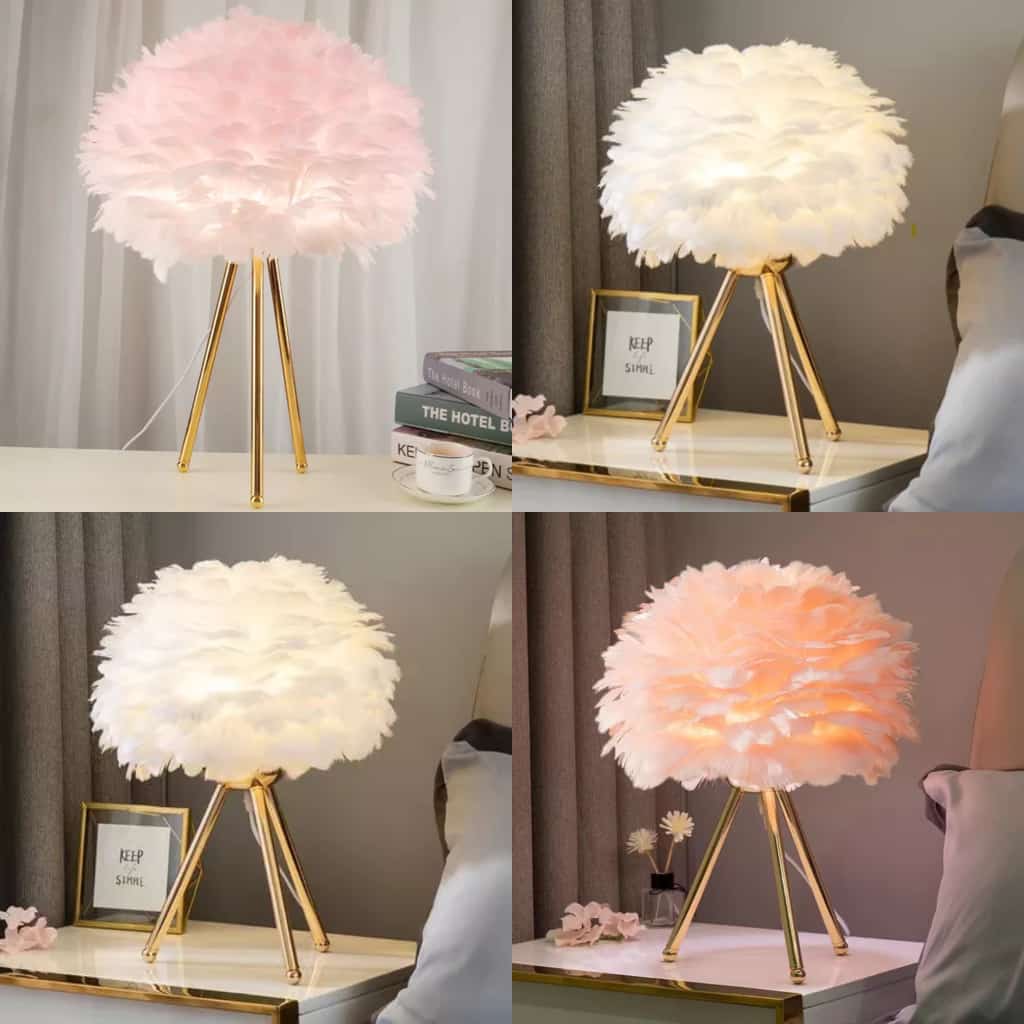 LED modern feather light