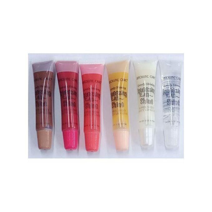 Miss Look 6pcs Squeeze N Shine Lip Gloss – Fruity Lip Balm Set