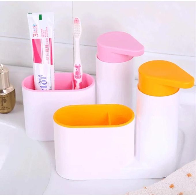 Kitchen Liquid Soap Dispenser with Sink Caddy