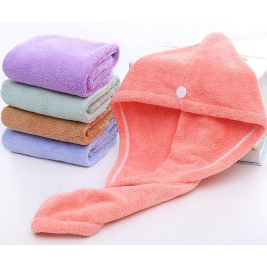 2 Pieces Towel Hair Dryer Cap Towels for Girls