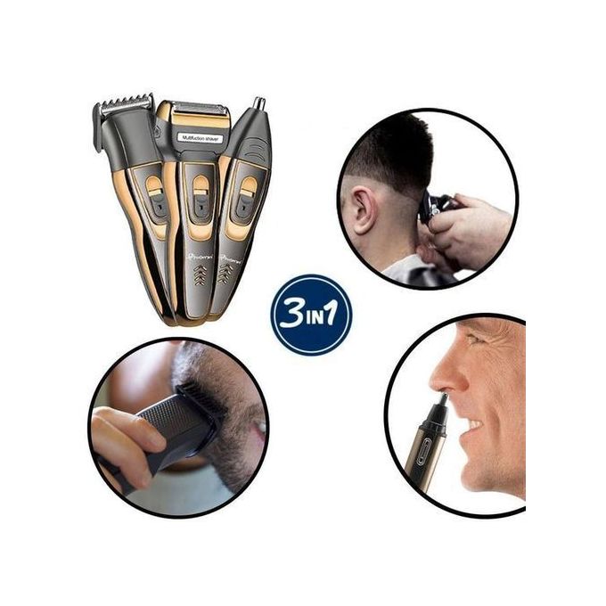 Geemy 3-in-1 Rechargeable Electric Shaving Machine
