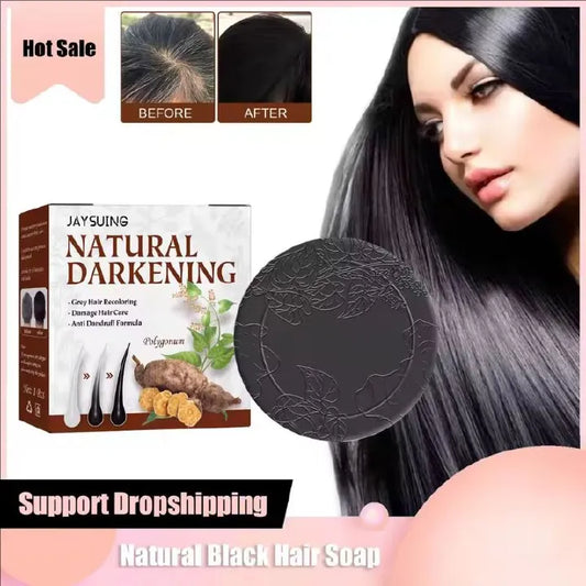 JAYSUING Gray White Hair Shampoo Soap Bar