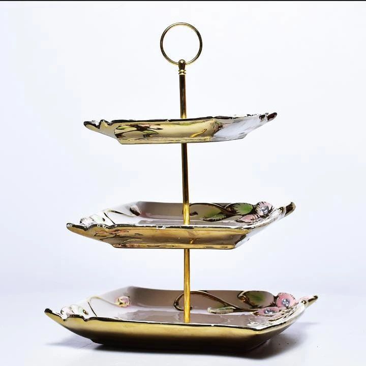3 Layer ceramic cake stand