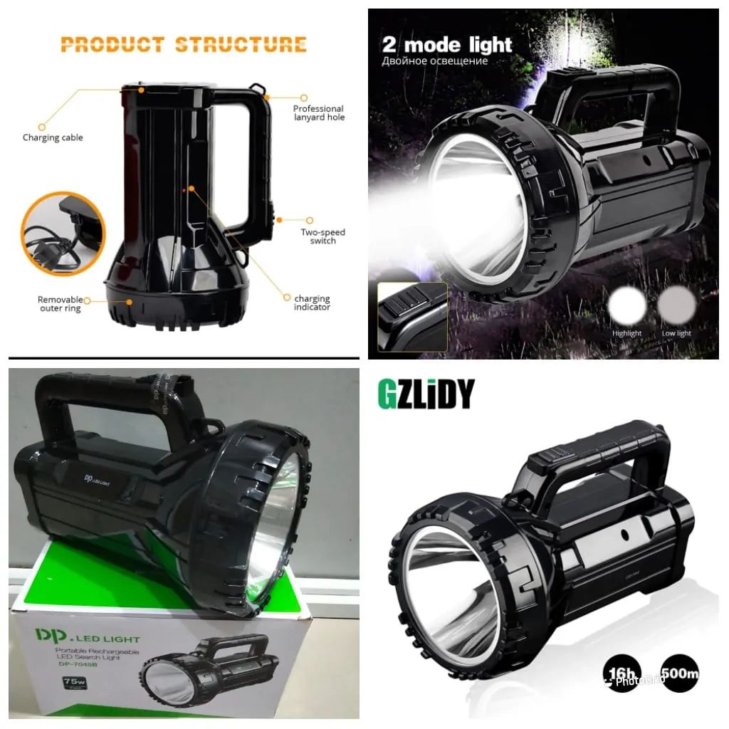 Rechargeable LED Torch β Super Bright, No Batteries Needed | Perfect For Blackouts & Outdoor Use