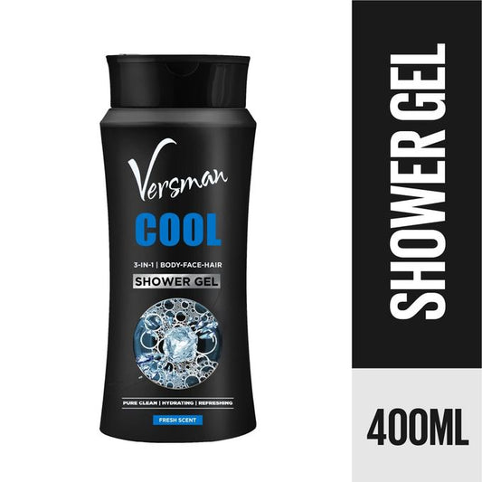 VERSMAN Cool 3-in-1 Body, Face & Hair Shower Gel – 400ml