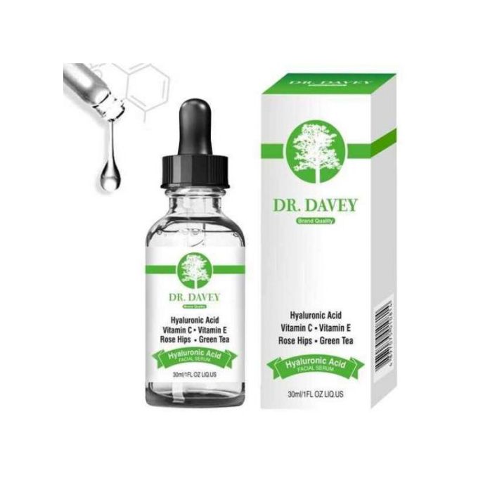Dr. Davey Hyaluronic Acid Facial Serum with Vitamin C&E, Rosehip Oil & Green Tea (30ml)
