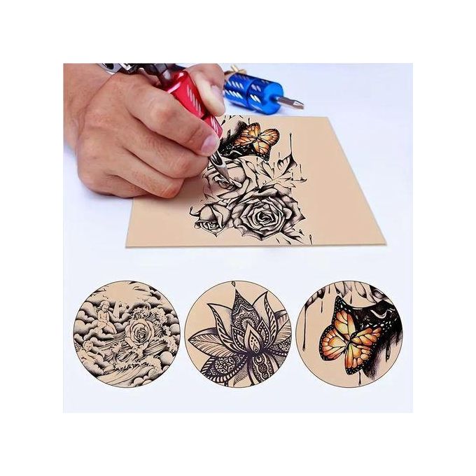 10pcs Double-sided Tattoo Practice Skin Sheet