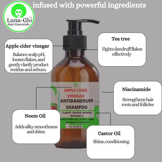 Luna-Glo Apple Cider Vinegar Anti-Dandruff Shampoo
