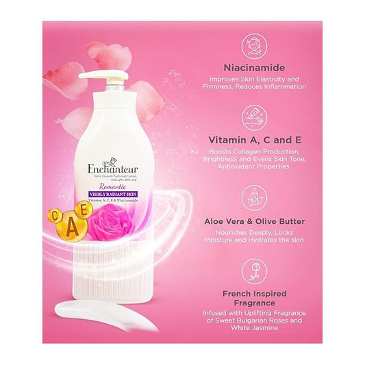 Enchanteur Romantic Satin Smooth Perfumed Body Lotion – 400ml