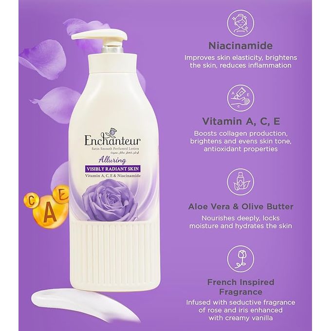 Enchanteur Alluring Satin Smooth Perfumed Body Lotion – 400ml