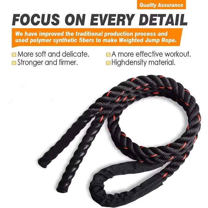 KipFit Weighted Jump Rope For Fitness - 2.8m