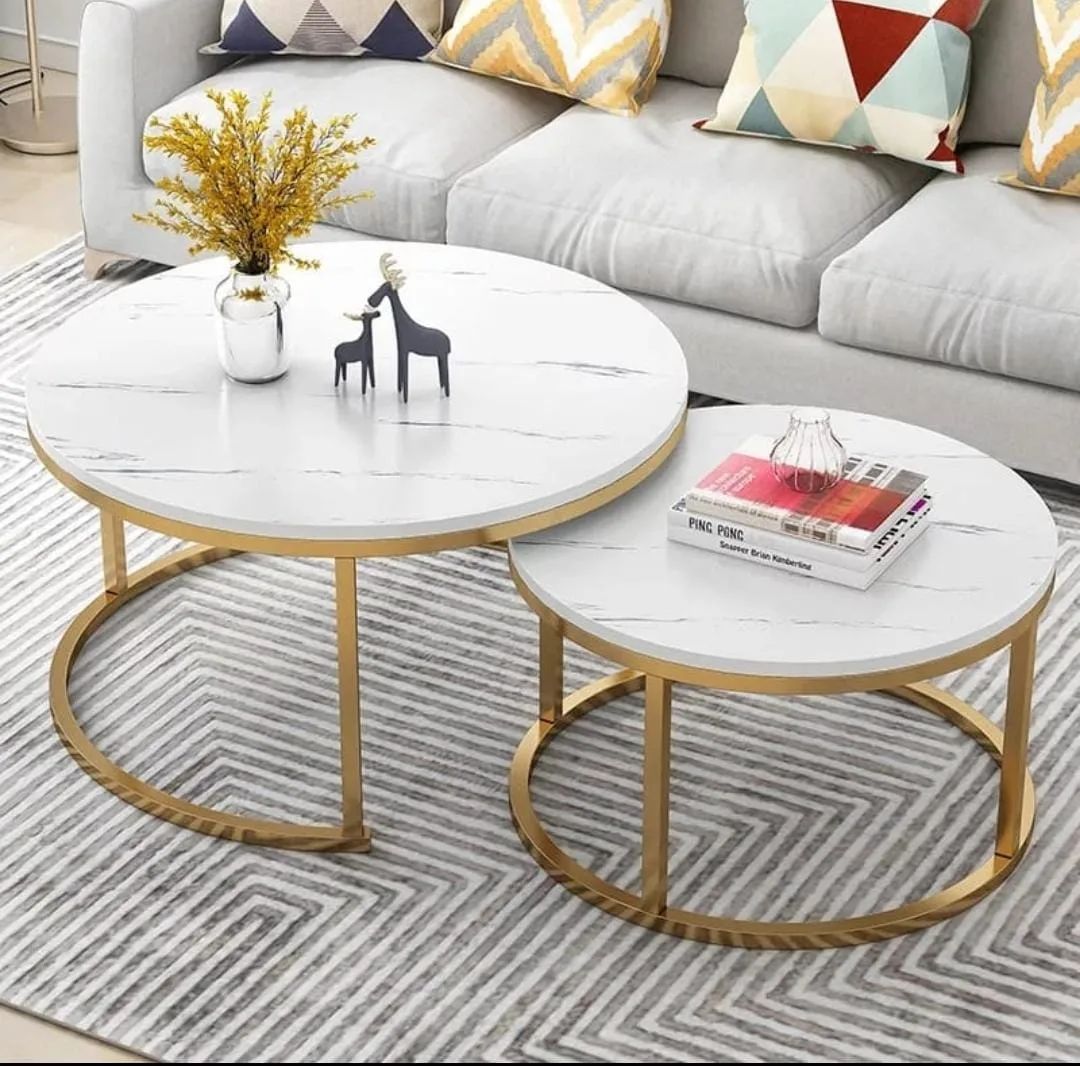 Marble effect nesting tables