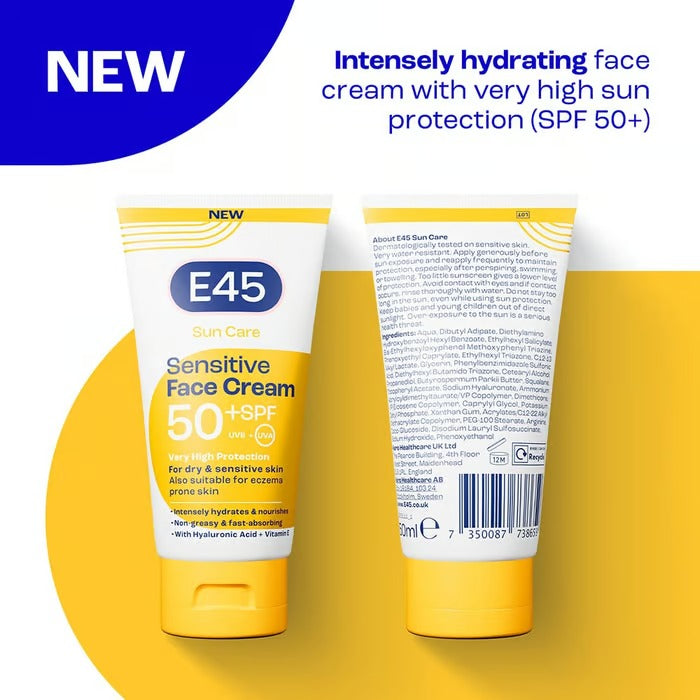 E45 Sun Care Sensitive Face Cream SPF 50+