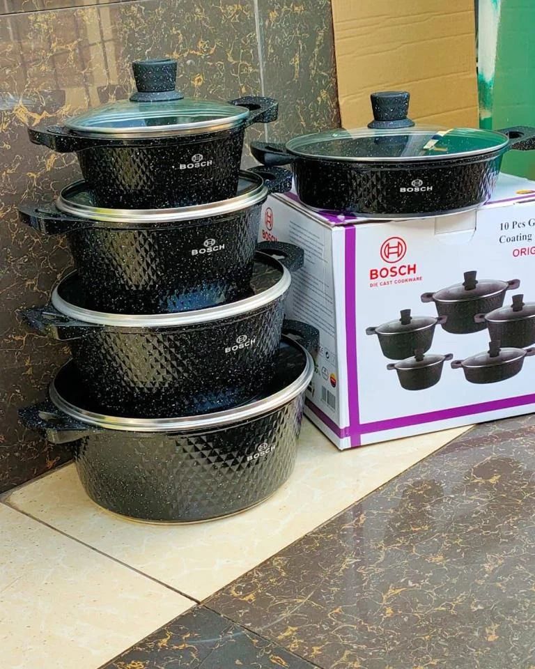 10pc new bosch granite cookware set