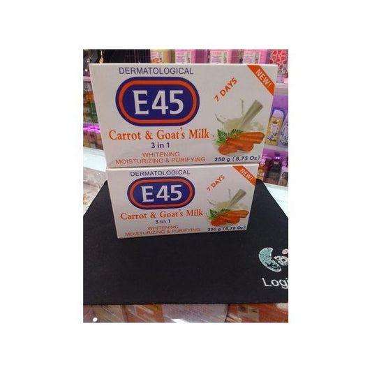 E45 3X Carrot & Goat's Milk Whitening, Purifying & Exfoliating Anti-Acne Soap