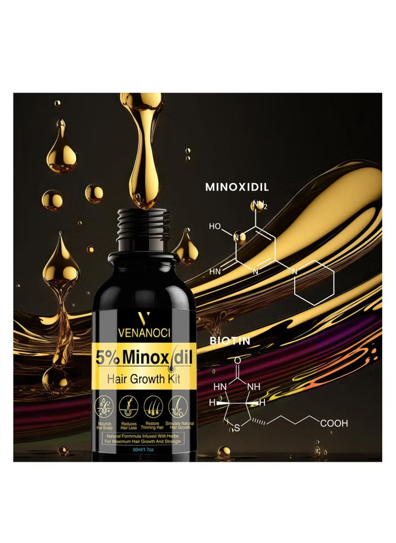 Olivita 5% Minoxidil Beard & Hair Growth Serum Kit for Men – 50 ml