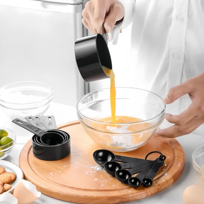 CYFAZA Measuring Cups and Spoons, 10-Piece Set
