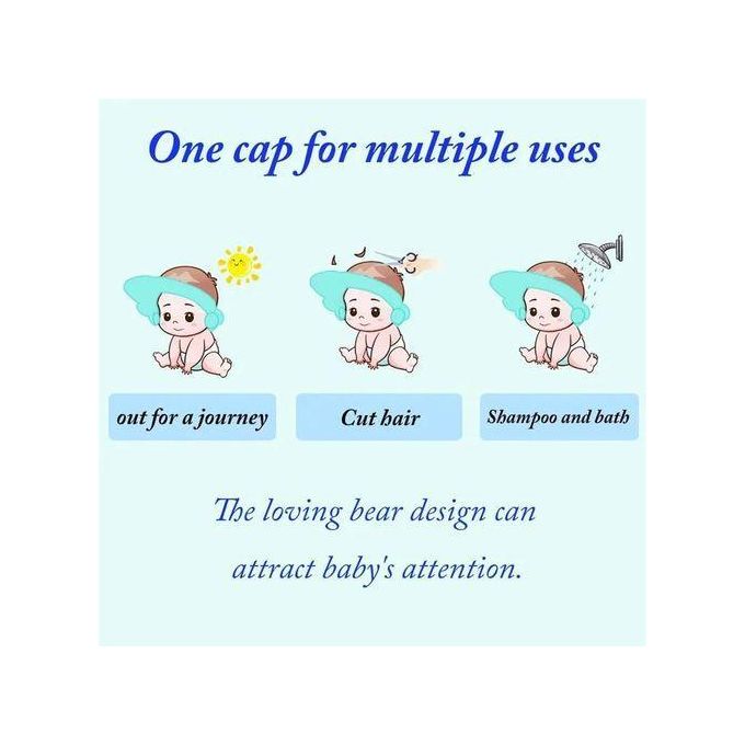 Baby Shower Cap – Adjustable Silicone Shampoo & Bath Protection Hat