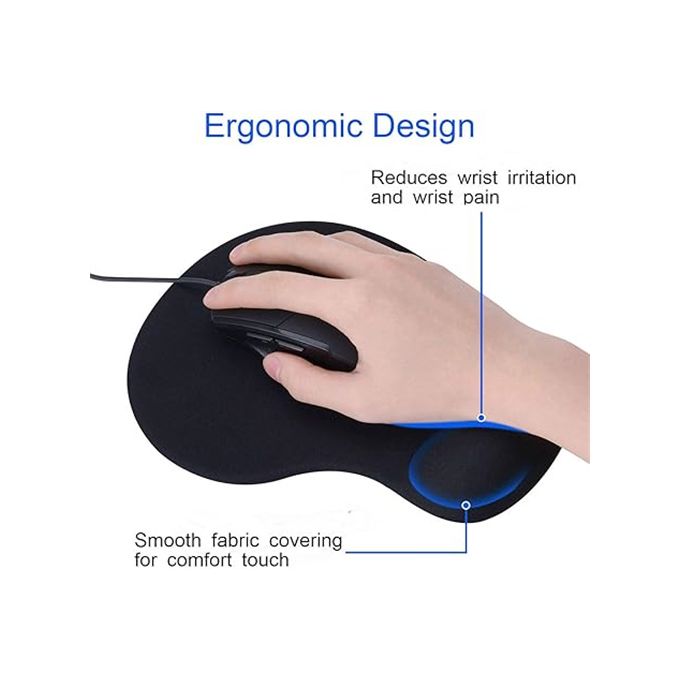 Mouse Mat with PC Wrist Rest Support
