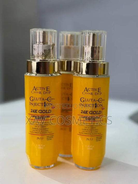 Active Caviar Drip Gluta-C Injection 24K Gold Super Bleaching Oil