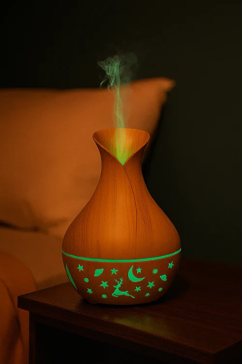 Wooden Small Vase Ultrasonic Humidifier