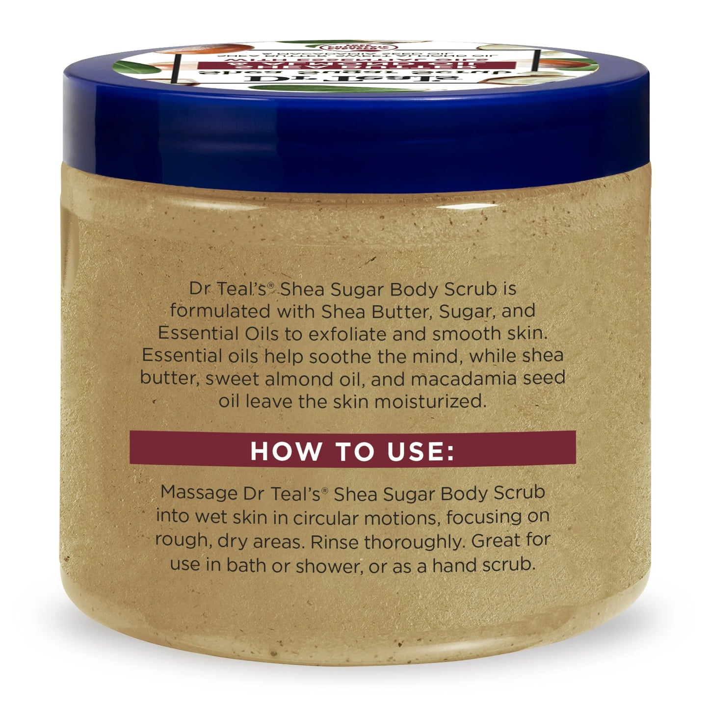 Dr Teal’s Shea Sugar Body Scrub with Shea Butter, Almond Oil & Essential Oils