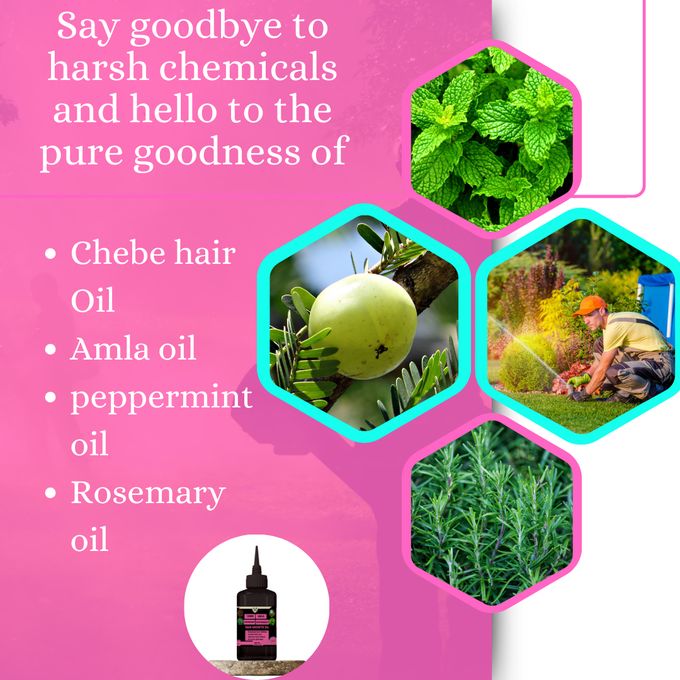 Mekis 4-in-1 Hair Growth Miracle Oil – Chebe, Amla, Rosemary & Peppermint