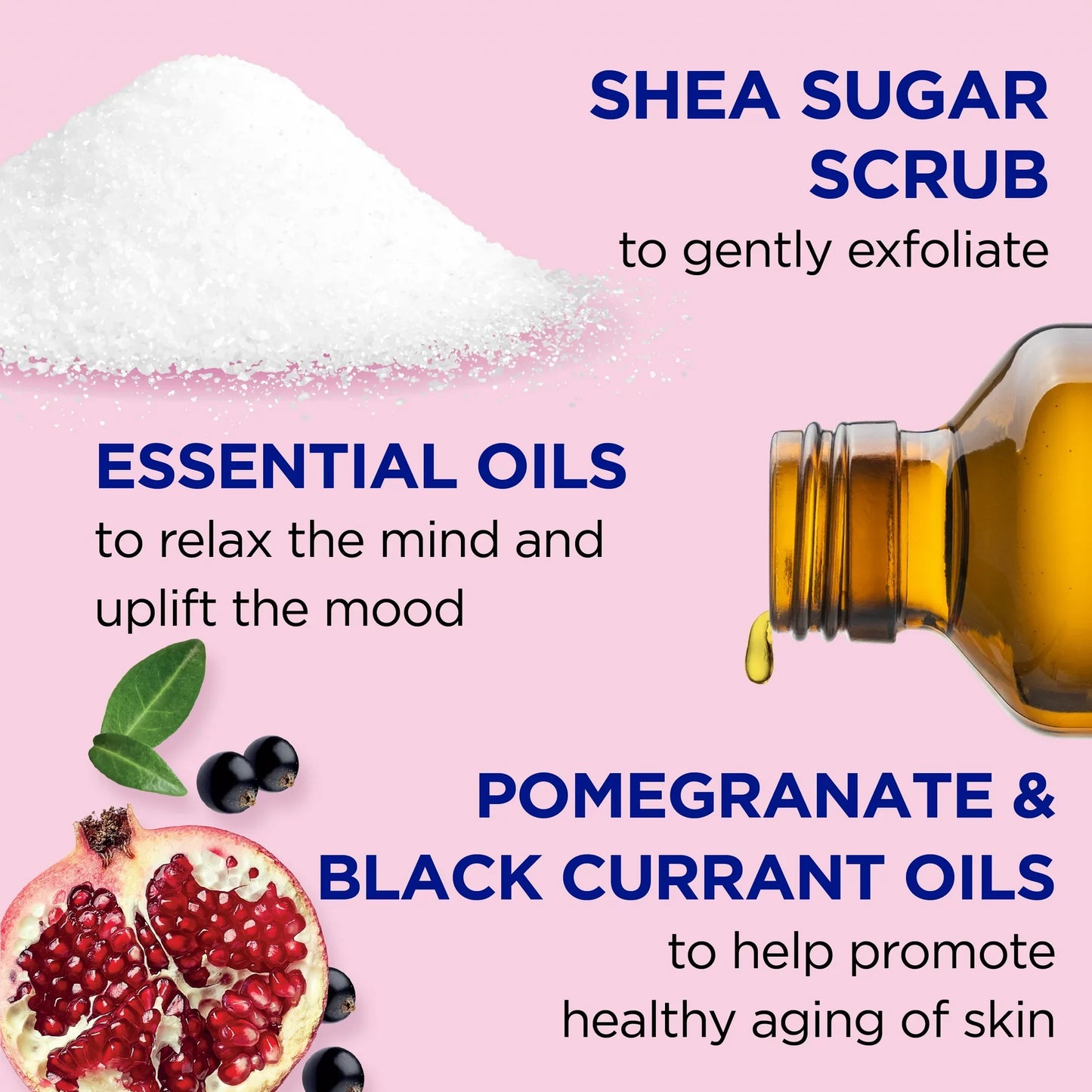 Dr Teal’s Shea Sugar Body Scrub – Pomegranate & Black Currant Essential Oils