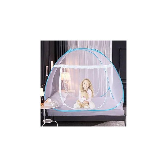 Pop-Up Mosquito Net Tent for Beds – Portable Folding Design with Full Net Bottom