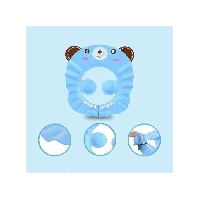 Baby Shower Cap – Adjustable Silicone Shampoo & Bath Protection Hat