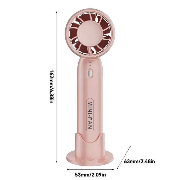 Portable Outdoor Mini Fan with Mobile Phone Stand – USB Rechargeable (Blue Version)