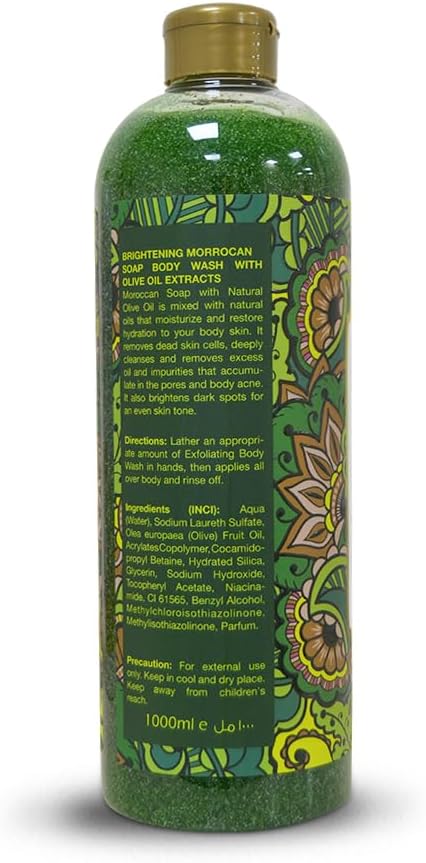 Pretty Be Moroccan Soap Brightening Body Wash with Natural Olive Oil Extracts (1000ml)