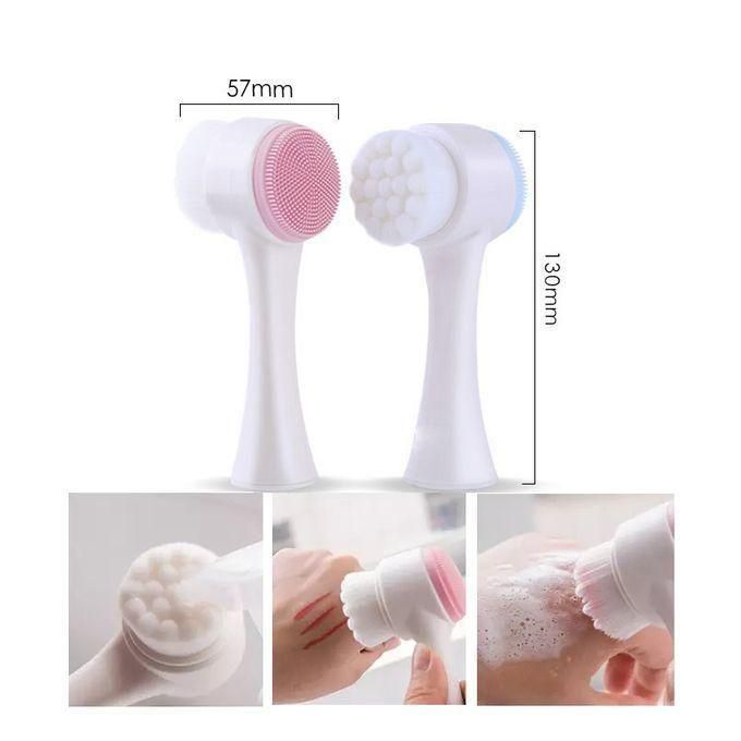 Soft Face Cleansing Brush – Double-Sided Facial Cleanser & Exfoliator