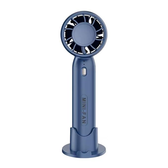 Portable Outdoor Mini Fan with Mobile Phone Stand – USB Rechargeable (Blue Version)