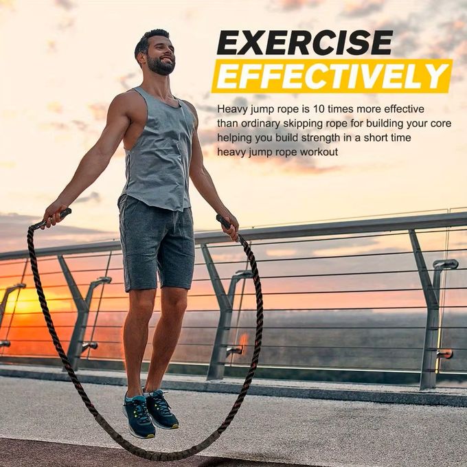 KipFit Weighted Jump Rope For Fitness - 2.8m