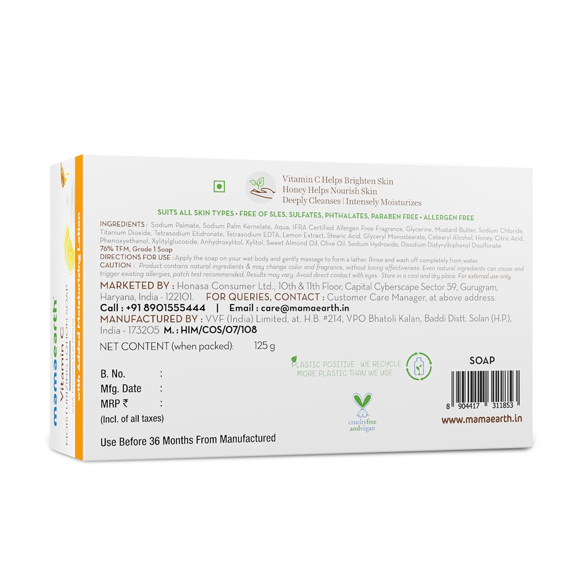Mamaearth Vitamin C Moisturizing Lotion Soap