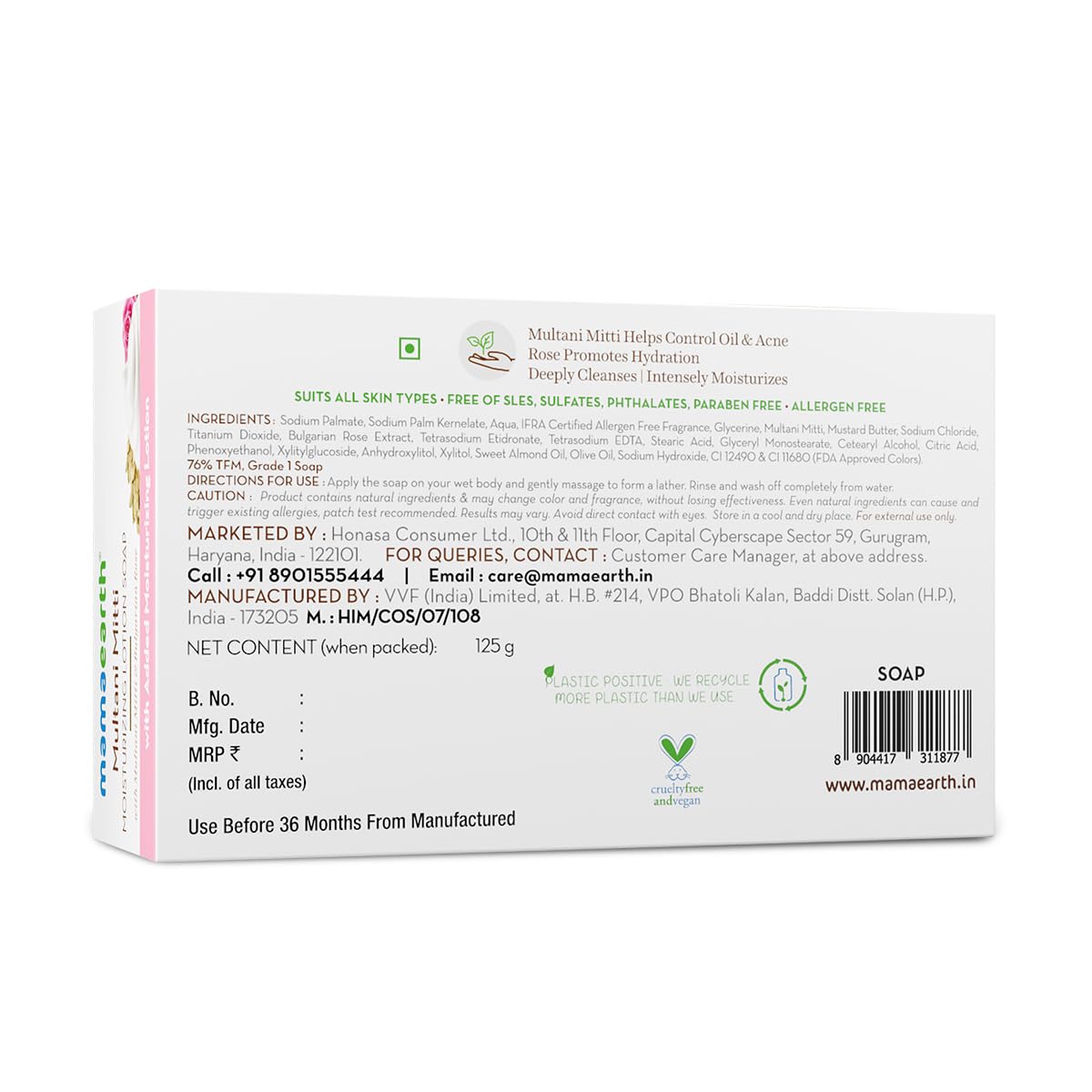 Mamaearth Multani Mitti Moisturizing Lotion Soap
